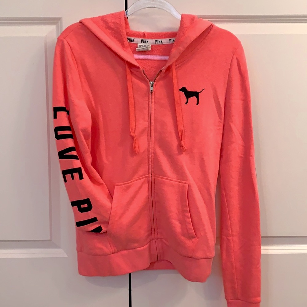 VS PINK Love Pink Zip Hoodie